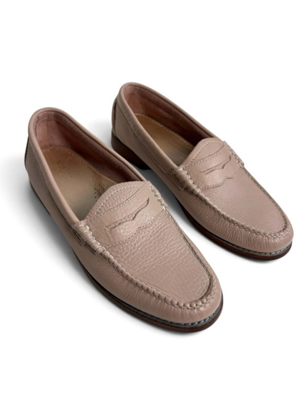 G.H. Bass Weejuns Whitney Penny Loafers Blush Pink Leather Preppy Shoes Size 7